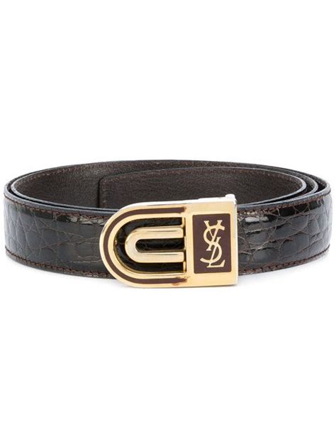 ysl logo cinture usata|ysl crocodile belt.